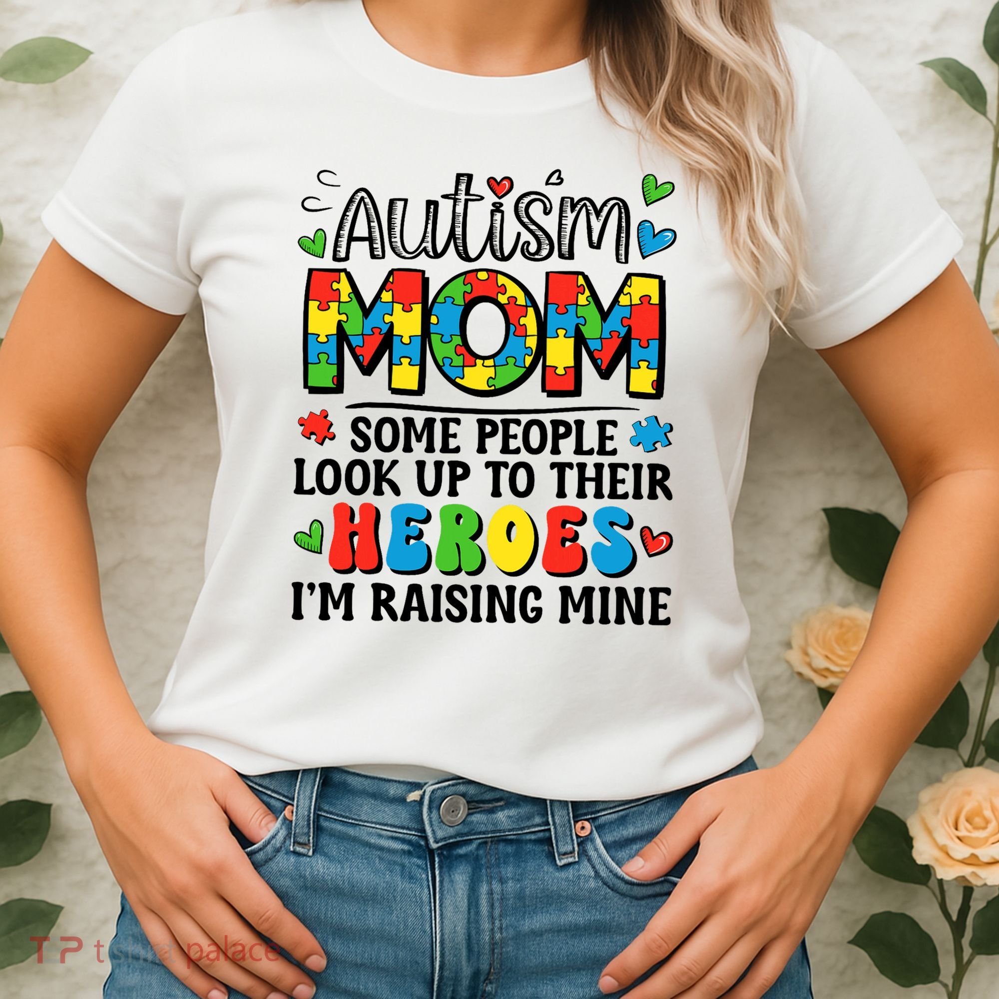 Autism Mom Raising Hero Groovy Autism Awareness   Women's T-Shirt