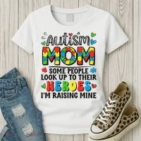 Autism Mom Raising Hero Groovy Autism Awareness   Women's T-Shirt thumb 3