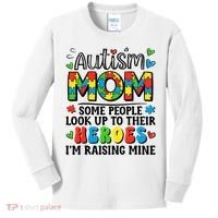 Autism Mom Raising Hero Groovy Autism Awareness   Kids Long Sleeve Shirt thumb 0