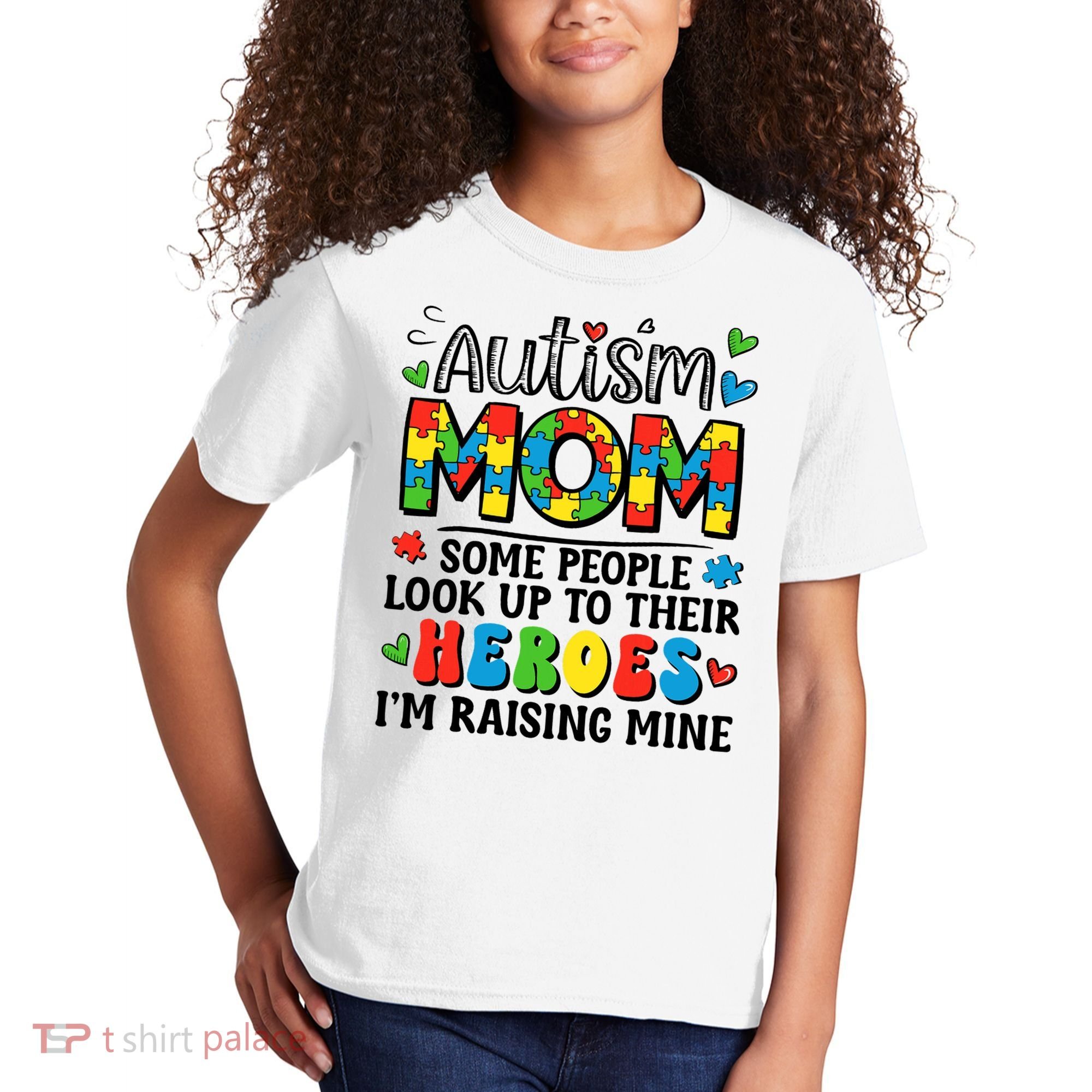 Autism Mom Raising Hero Groovy Autism Awareness   Kids T-Shirt