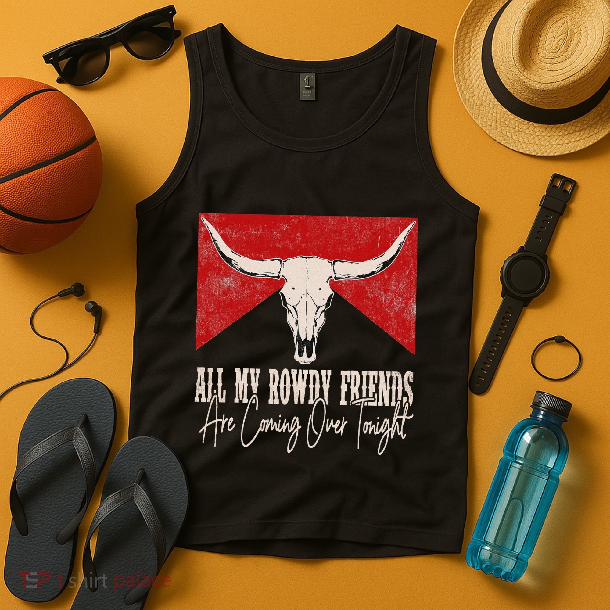All My Rowdy Friends Are Coming Over Tonight West Mountains Tank Top