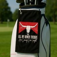 All My Rowdy Friends Are Coming Over Tonight West Mountains Golf Towel thumb 2