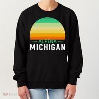 Alpena Michigan Retro Sunset Women's Sweatshirt thumb 0