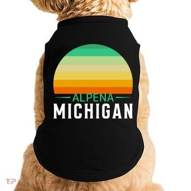 Alpena Michigan Retro Sunset Doggie Tank