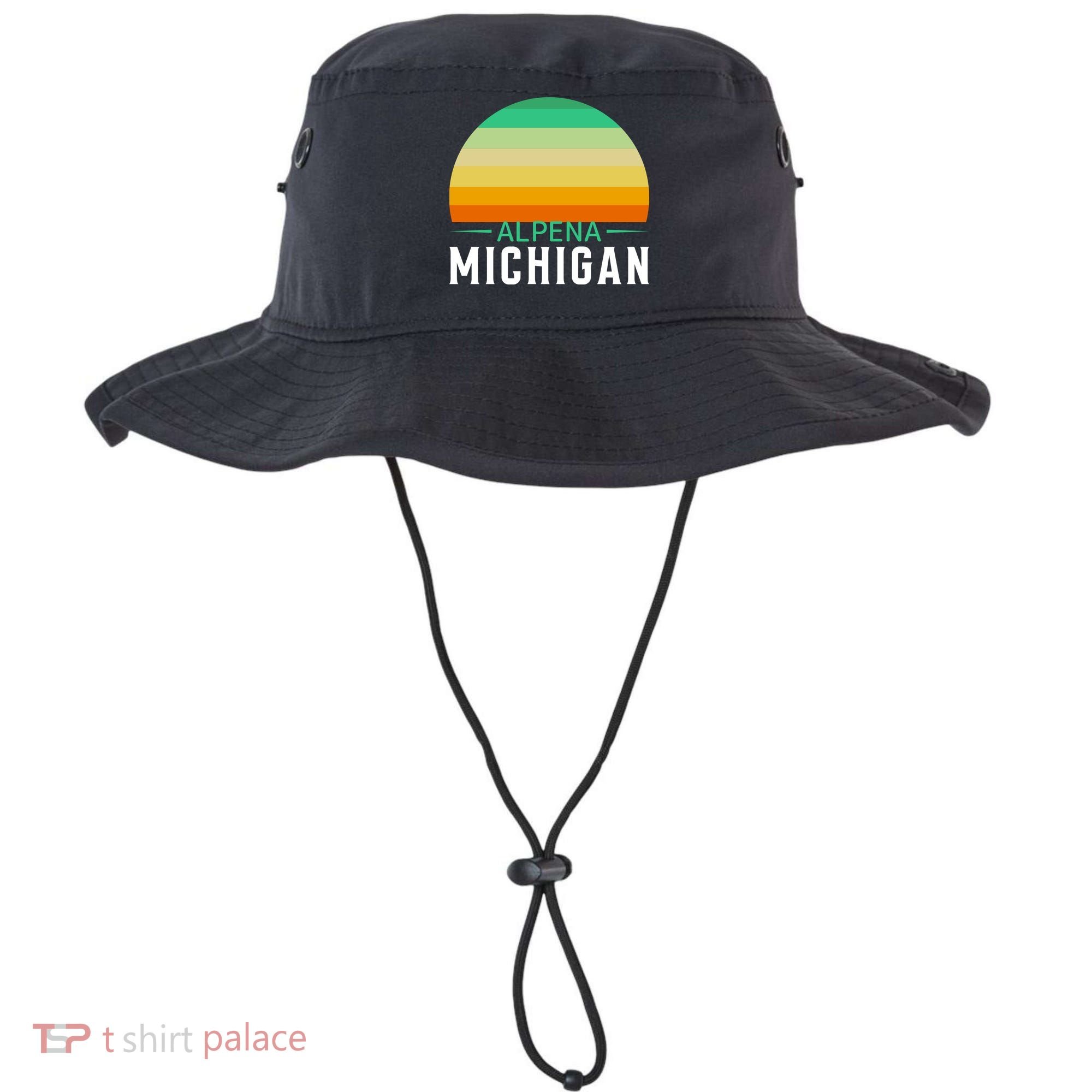 Alpena Michigan Retro Sunset Bucket Hat