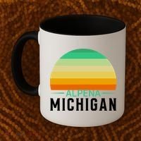 Alpena Michigan Retro Sunset Coffee Mug thumb 2