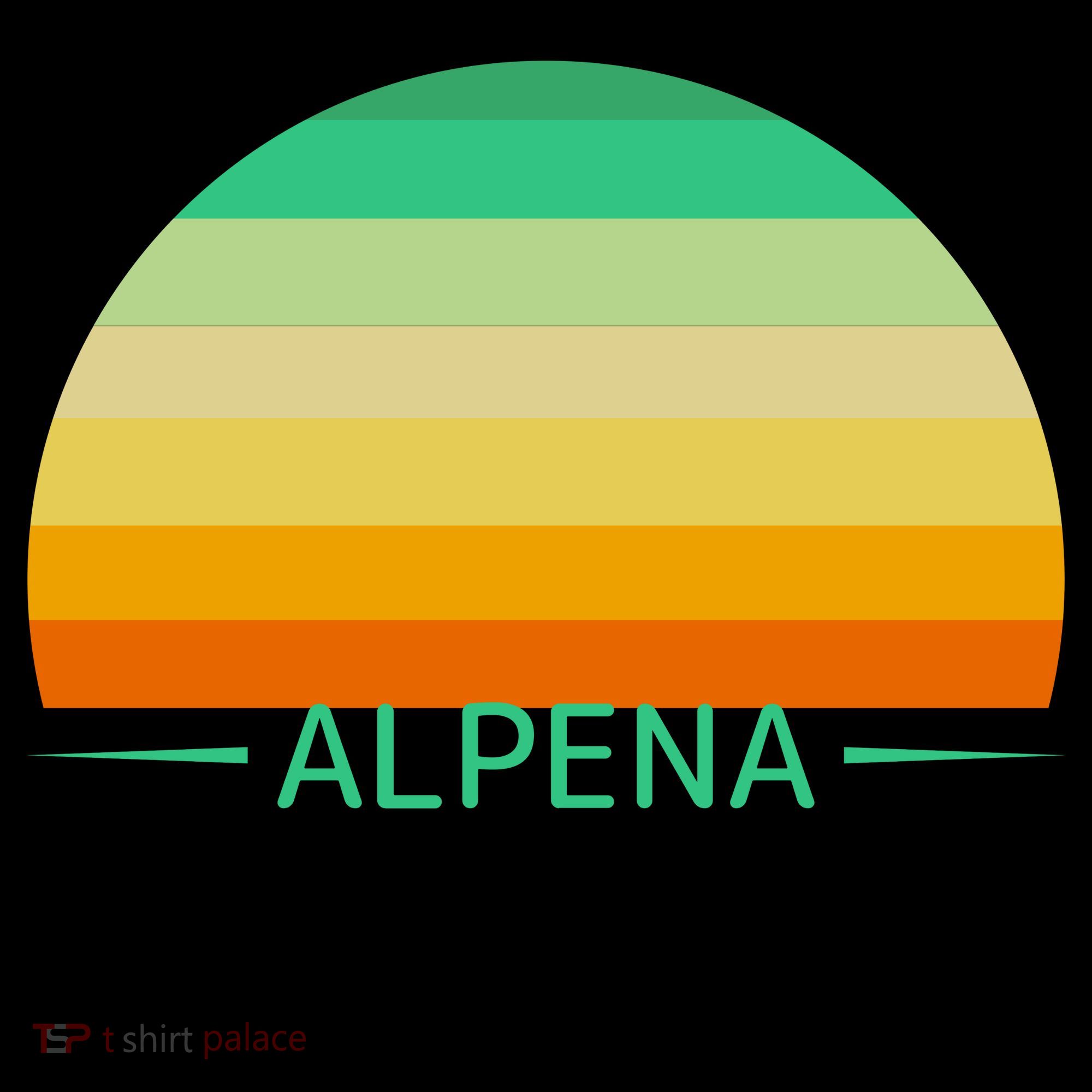 Alpena Michigan Retro Sunset Coffee Mug