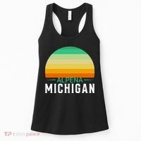 Alpena Michigan Retro Sunset Women's Tank Top thumb 0