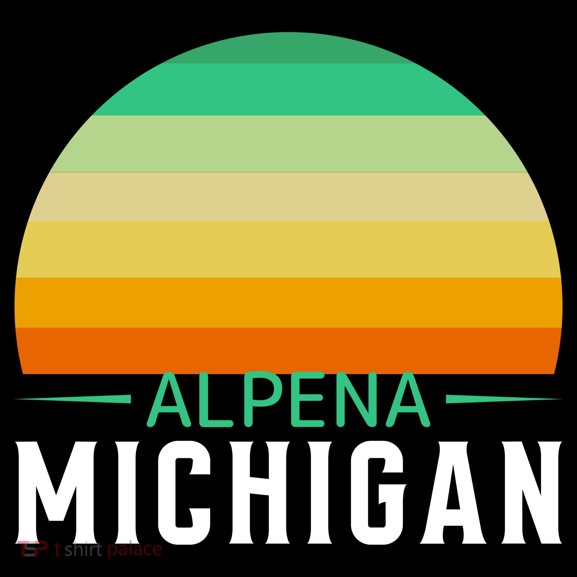 Alpena Michigan Retro Sunset Women's Tank Top