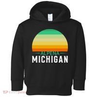 Alpena Michigan Retro Sunset Toddler Hoodie thumb 0