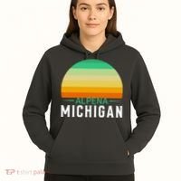 Alpena Michigan Retro Sunset Hoodie thumb 5