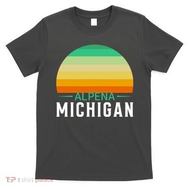 Alpena Michigan Retro Sunset T-Shirt