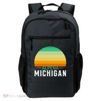 Alpena Michigan Retro Sunset Backpack thumb 0