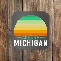Alpena Michigan Retro Sunset Coaster thumb 0