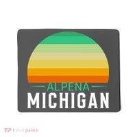 Alpena Michigan Retro Sunset Mousepad thumb 0
