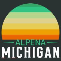 Alpena Michigan Retro Sunset Mousepad thumb 1