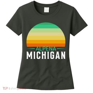 Alpena Michigan Retro Sunset Women's T-Shirt