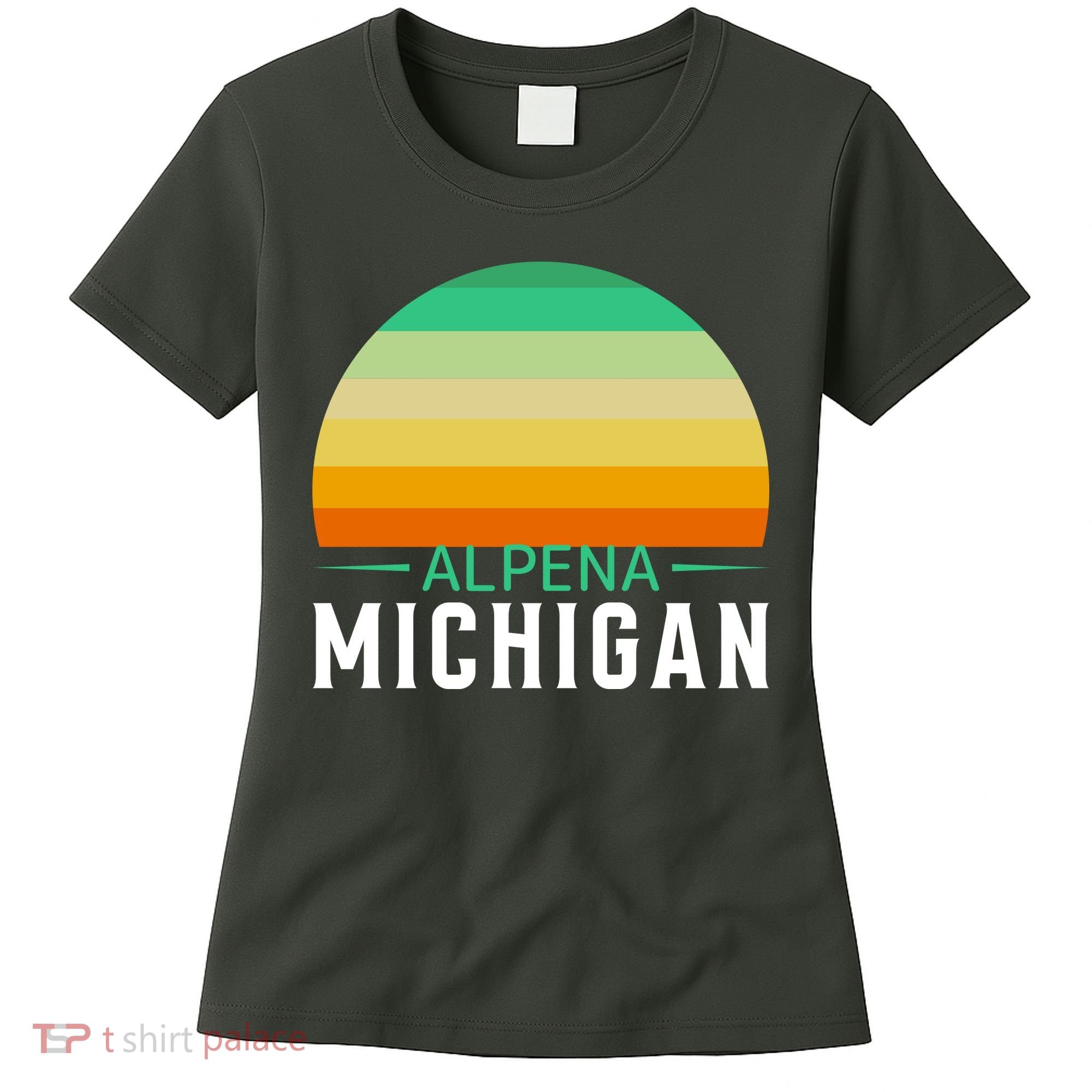 Alpena Michigan Retro Sunset Women's T-Shirt