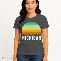 Alpena Michigan Retro Sunset Women's T-Shirt thumb 4