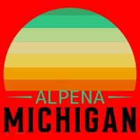 Alpena Michigan Retro Sunset Santa Hat thumb 1