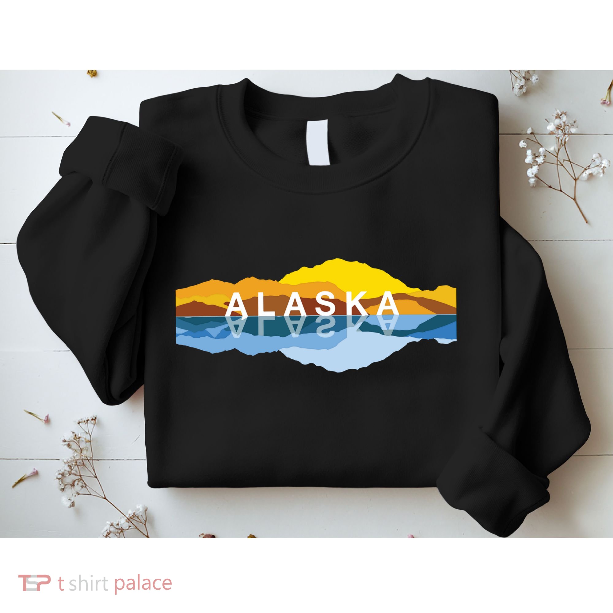 Alaska Mountain Reflections Denali Mountain Souvenir Sweatshirt