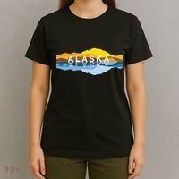 Alaska Mountain Reflections Denali Mountain Souvenir T-Shirt thumb 4
