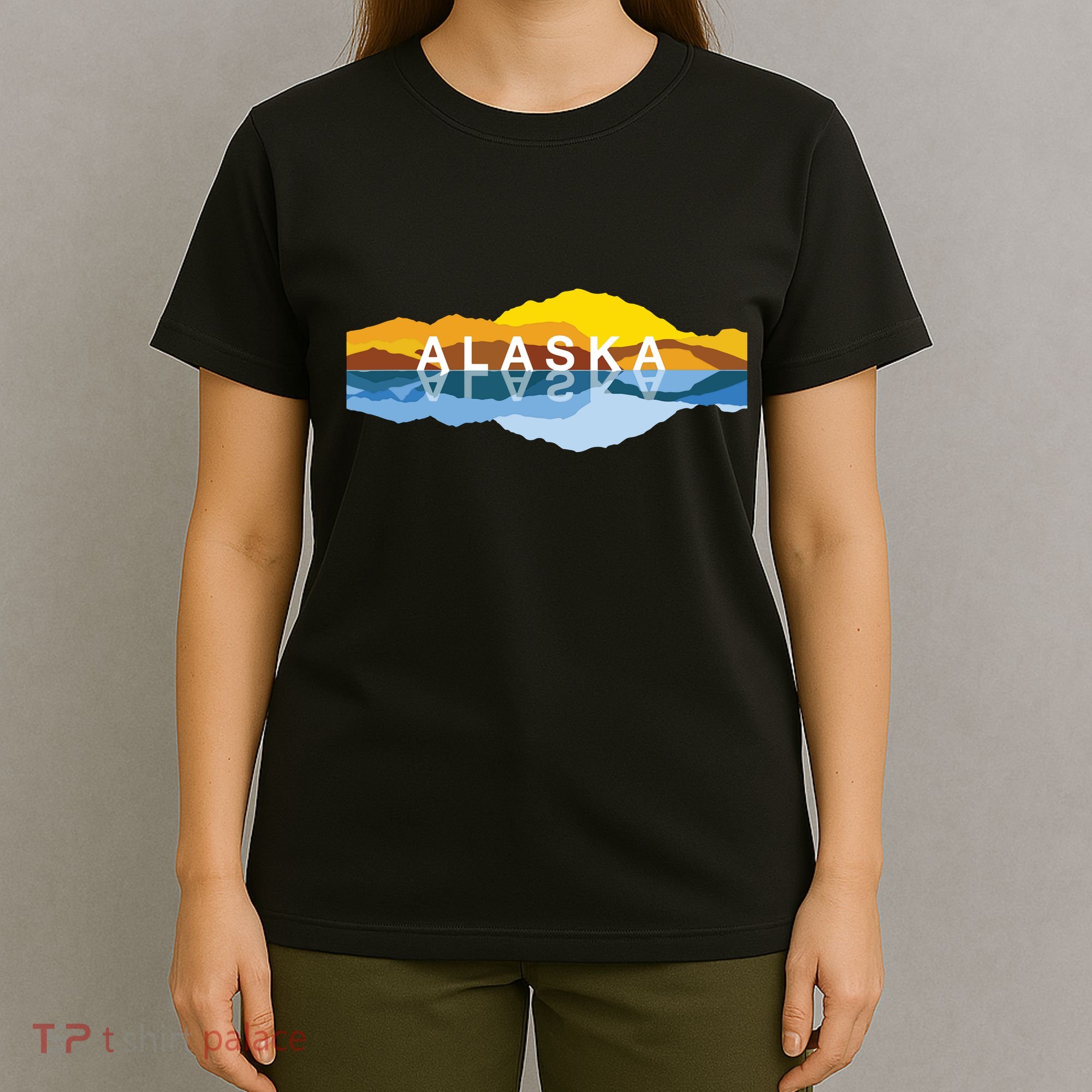 Alaska Mountain Reflections Denali Mountain Souvenir T-Shirt