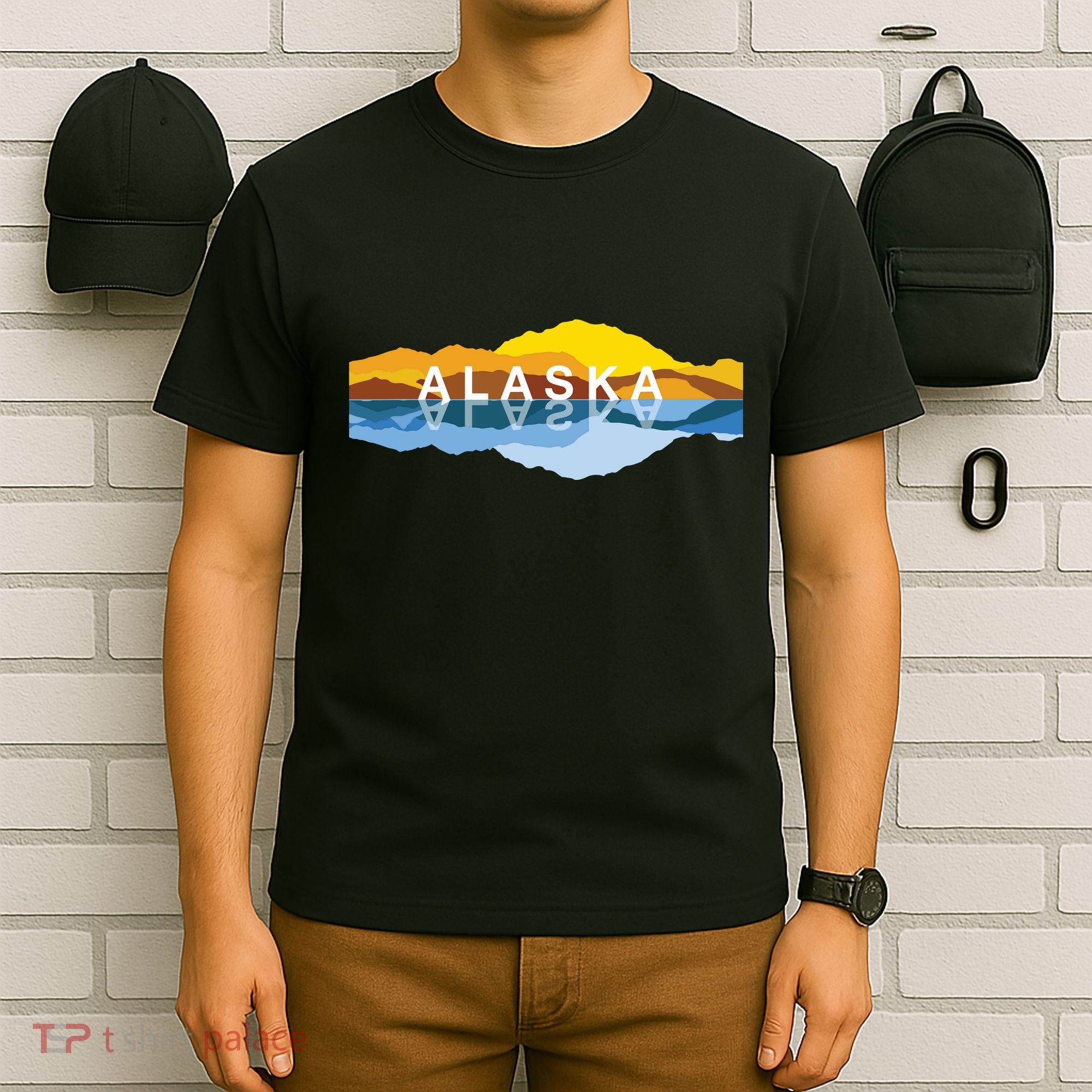Alaska Mountain Reflections Denali Mountain Souvenir T-Shirt