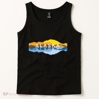 Alaska Mountain Reflections Denali Mountain Souvenir Tank Top thumb 2