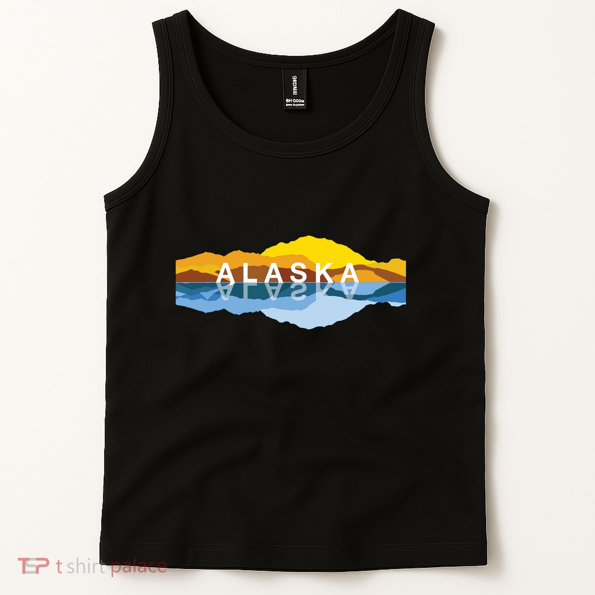 Alaska Mountain Reflections Denali Mountain Souvenir Tank Top
