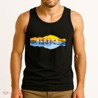 Alaska Mountain Reflections Denali Mountain Souvenir Tank Top thumb 3