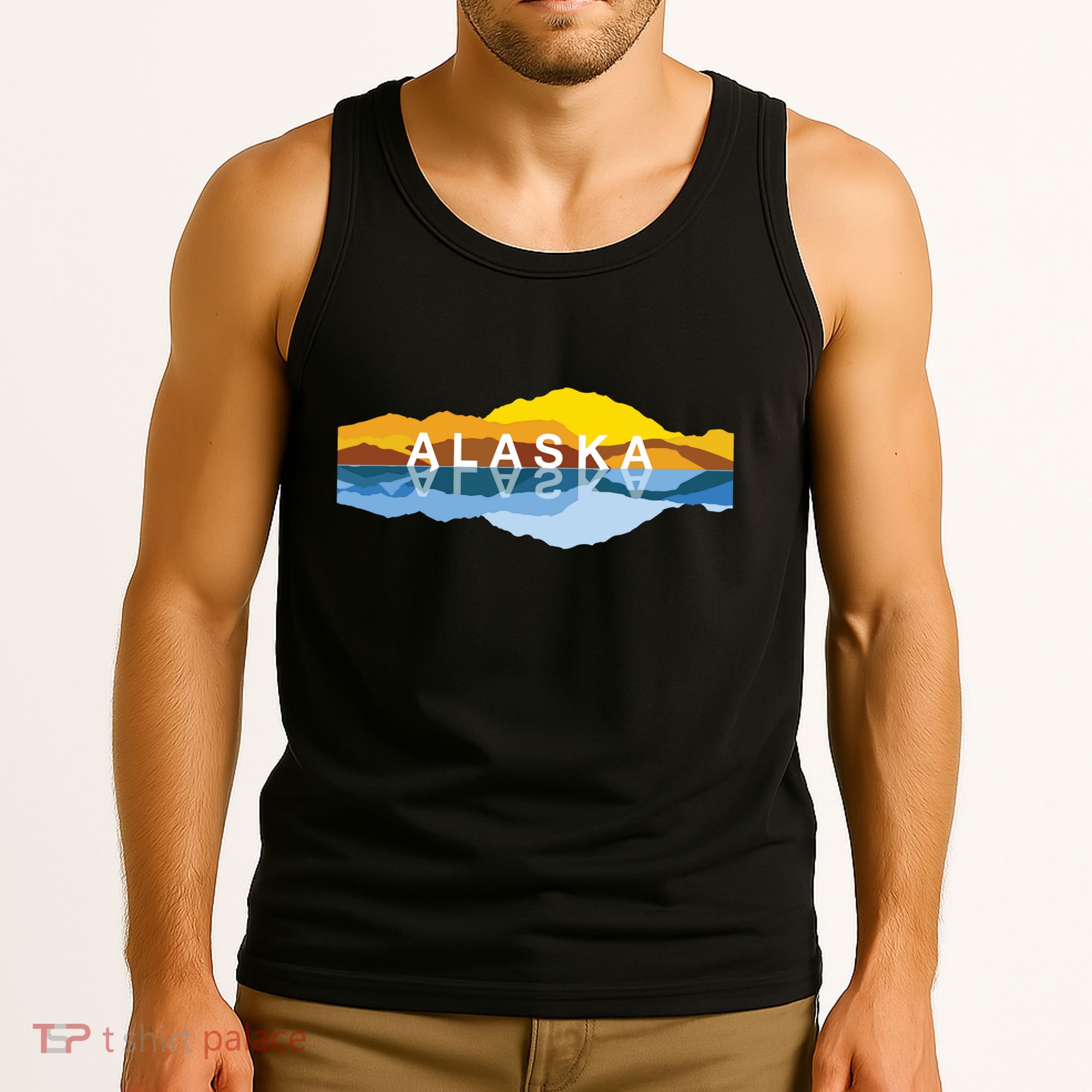 Alaska Mountain Reflections Denali Mountain Souvenir Tank Top