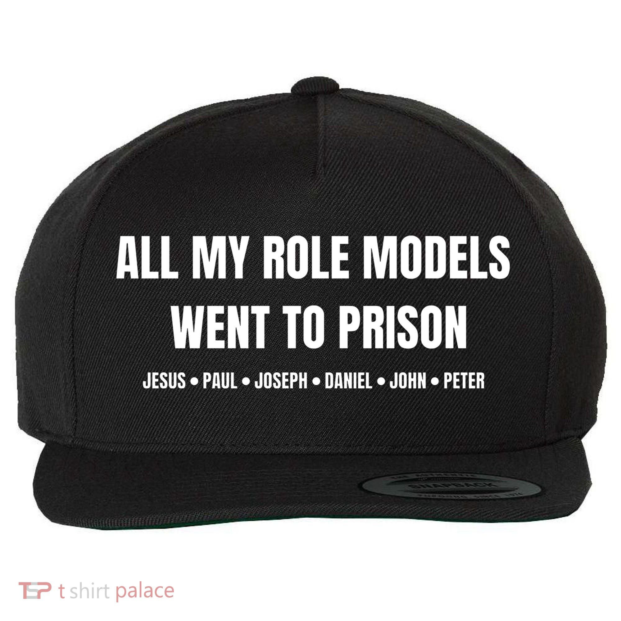 All My Role Models Went To Prison Jesus Paul Joseph Daniel Peter John Wool Snapback Cap