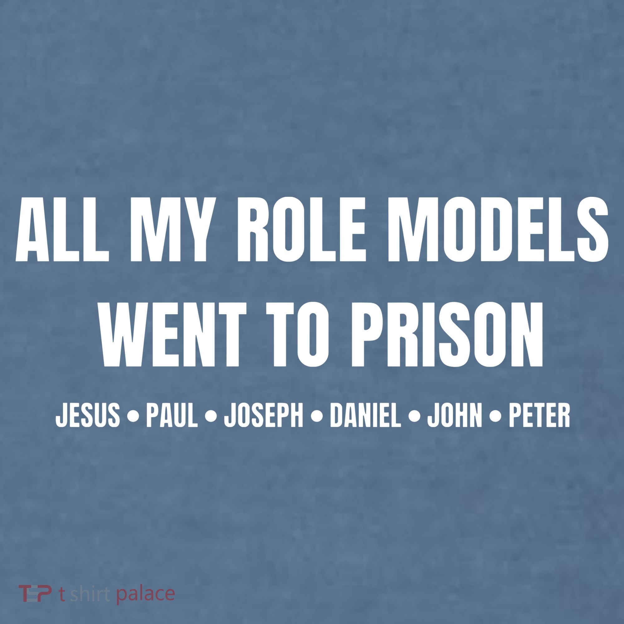 All My Role Models Went To Prison Jesus Paul Joseph Daniel Peter John Comfort Colors Garment-Dyed Hooded Sweatshirt