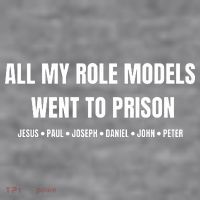 All My Role Models Went To Prison Jesus Paul Joseph Daniel Peter John Women's Racerback Cropped Tank thumb 2