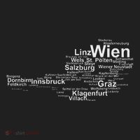 Austria Map Silhouette Cities Towns Travel Vacation Vienna Women's Sweatshirt thumb 2