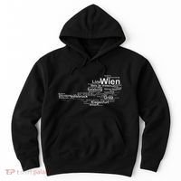 Austria Map Silhouette Cities Towns Travel Vacation Vienna Hoodie thumb 0