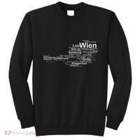 Austria Map Silhouette Cities Towns Travel Vacation Vienna Sweatshirt thumb 0