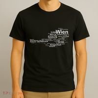 Austria Map Silhouette Cities Towns Travel Vacation Vienna T-Shirt thumb 3