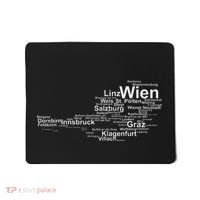 Austria Map Silhouette Cities Towns Travel Vacation Vienna Mousepad thumb 0