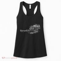 Austria Map Silhouette Cities Towns Travel Vacation Vienna Women's Tank Top thumb 0