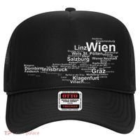 Austria Map Silhouette Cities Towns Travel Vacation Vienna Hat thumb 0
