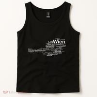 Austria Map Silhouette Cities Towns Travel Vacation Vienna Tank Top thumb 2