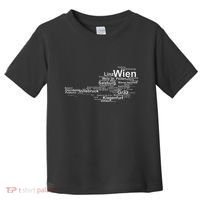 Austria Map Silhouette Cities Towns Travel Vacation Vienna Toddler T-Shirt thumb 0