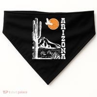 Arizona Mountain Sedona Desert Sun And Cactus USA-Made Doggie Bandana thumb 0