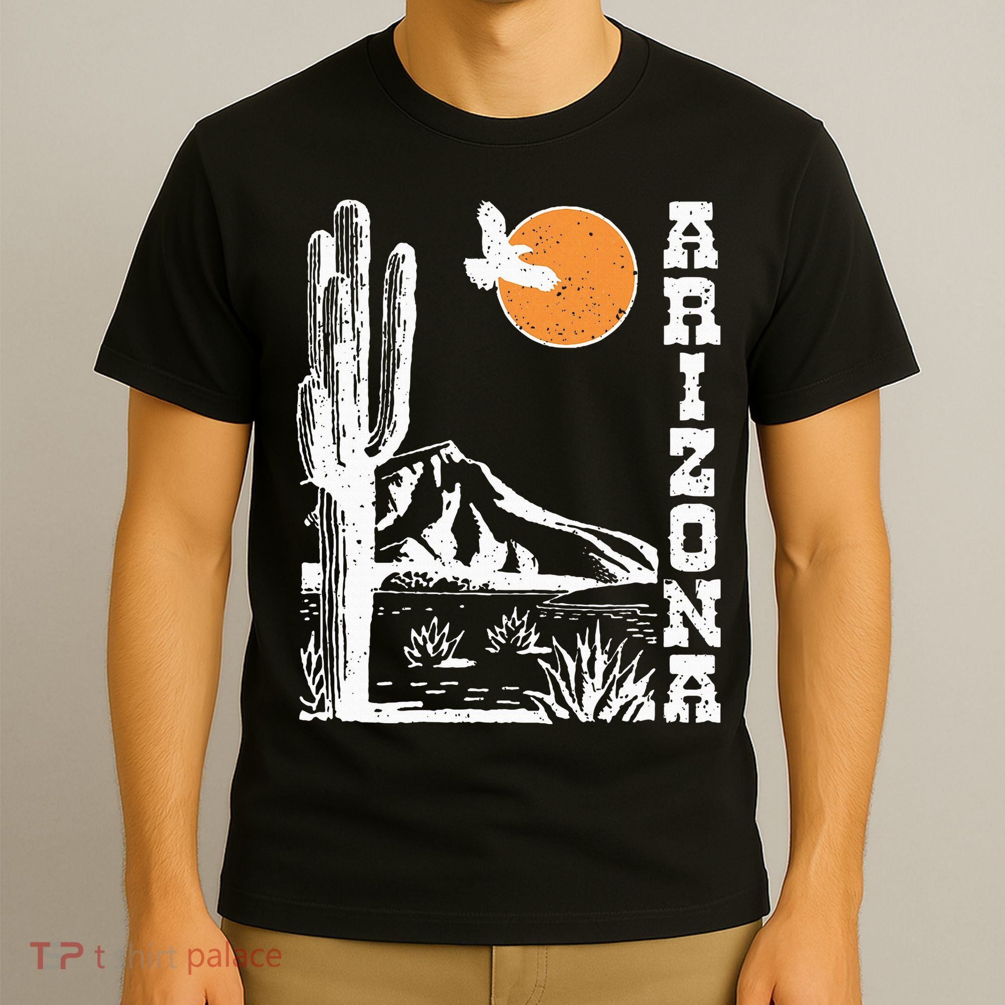Arizona Mountain Sedona Desert Sun And Cactus T-Shirt
