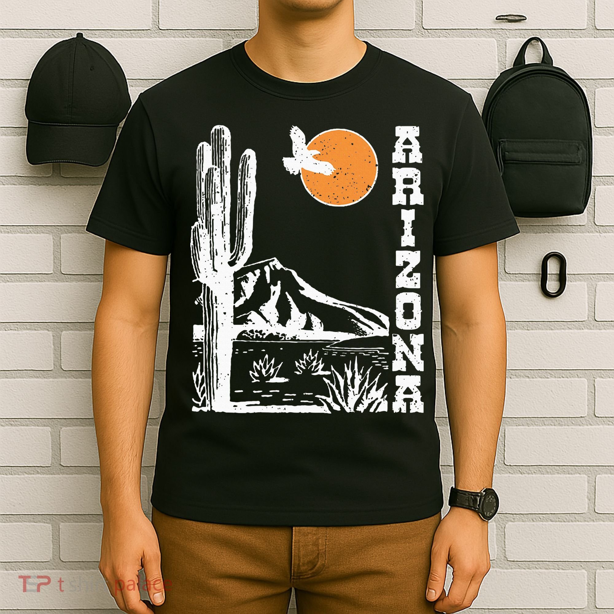 Arizona Mountain Sedona Desert Sun And Cactus T-Shirt