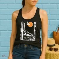 Arizona Mountain Sedona Desert Sun And Cactus Women's Tank Top thumb 2