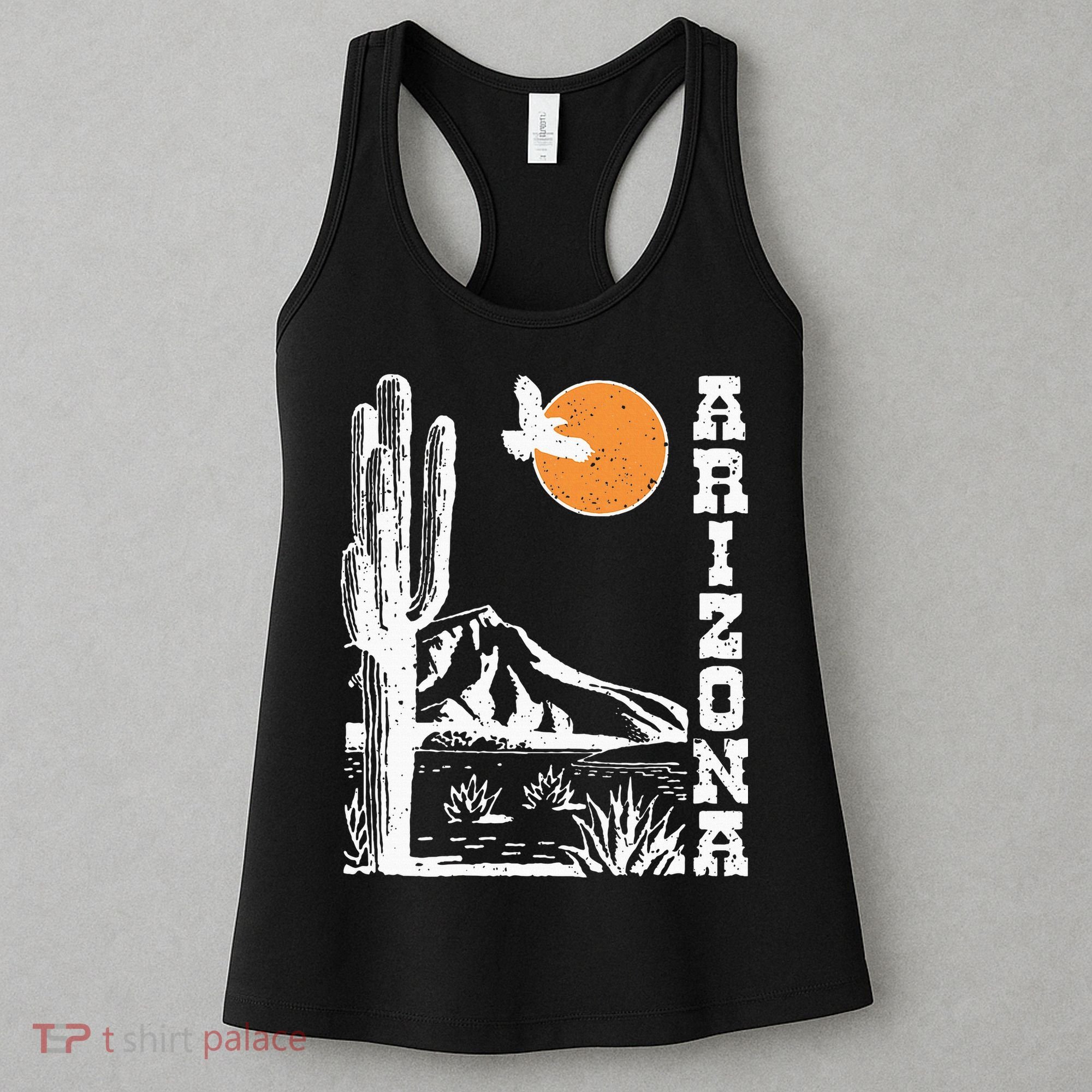 Arizona Mountain Sedona Desert Sun And Cactus Women's Tank Top