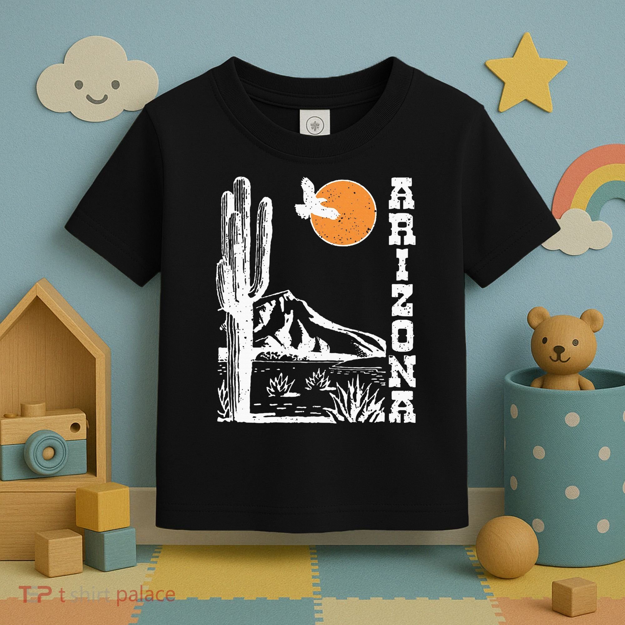 Arizona Mountain Sedona Desert Sun And Cactus Toddler T-Shirt